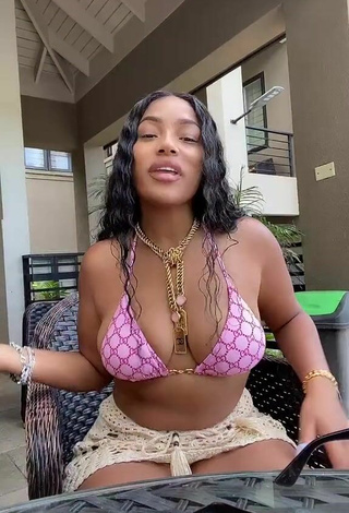 6. Sultry Stefflon Don Shows Cleavage in Bikini Top (Side Boob)