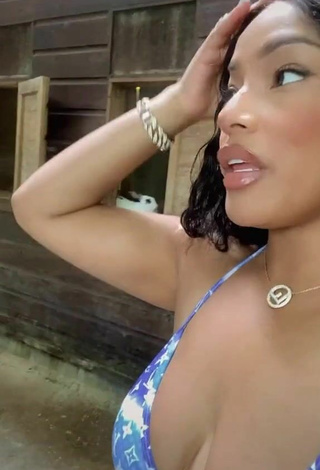 Luscious Stefflon Don Shows Cleavage in Bikini Top