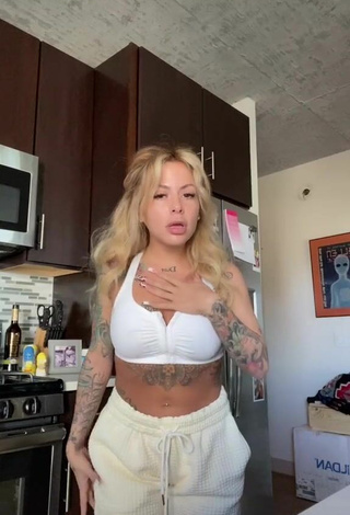 Sultry Tay Money in White Crop Top