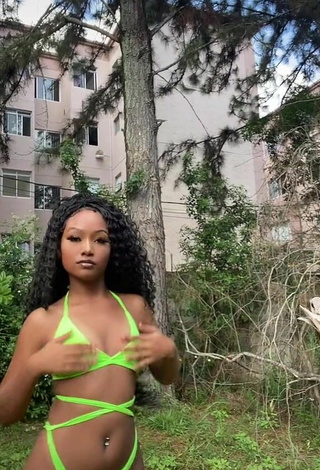 4. Luscious Laiane Rodrigues in Lime Green Bikini