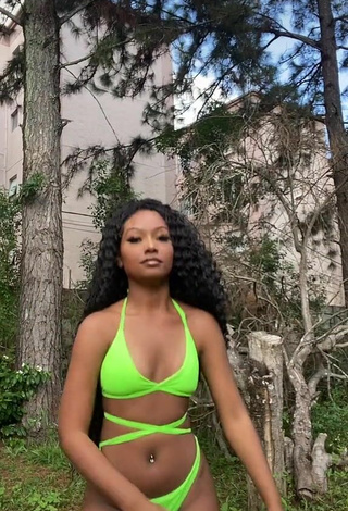 6. Luscious Laiane Rodrigues in Lime Green Bikini