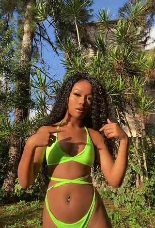 3. Cute Laiane Rodrigues in Lime Green Bikini