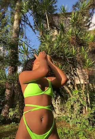 5. Cute Laiane Rodrigues in Lime Green Bikini