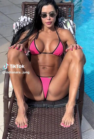 3. Sultry Indianara Jung Shows Cleavage in Bikini while Leg Spread (Side Boob)