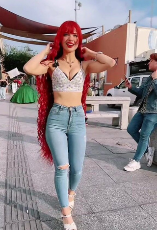 Sweetie Bella Dueñas Shows Cleavage in Crop Top in a Street