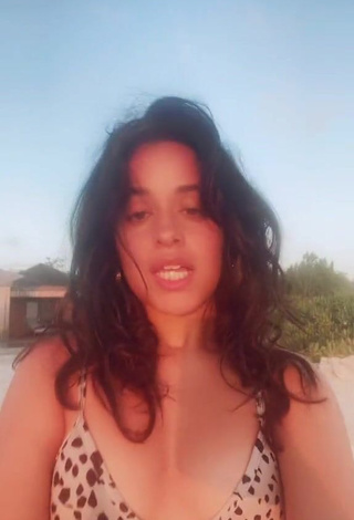 Sexy Camila Cabello Shows Cleavage in Bikini Top