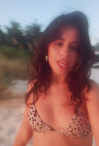 3. Sexy Camila Cabello Shows Cleavage in Bikini Top