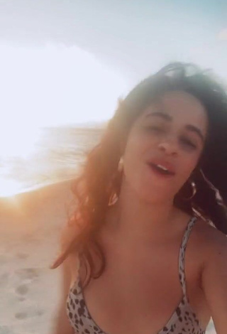 4. Sexy Camila Cabello Shows Cleavage in Bikini Top