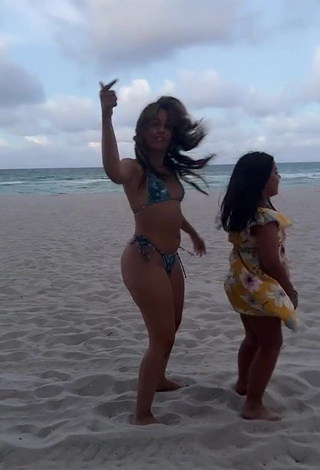 6. Sultry Camila Cabello Shows Cleavage in Bikini at the Beach