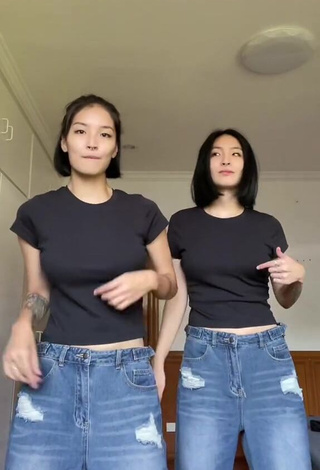 2. Hottie Karina & Kamila in Black Crop Top