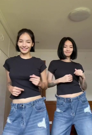 5. Hottie Karina & Kamila in Black Crop Top