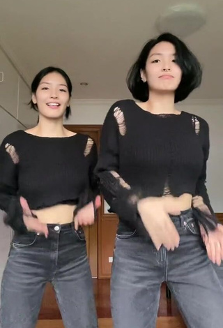 3. Sexy Karina & Kamila in Black Crop Top