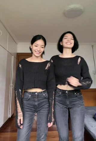 Luscious Karina & Kamila in Black Crop Top