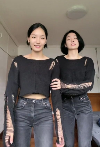 2. Luscious Karina & Kamila in Black Crop Top