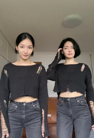 3. Luscious Karina & Kamila in Black Crop Top