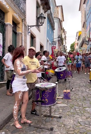 4. Cute Cibelly Ferreira in Swimsuit in a Street