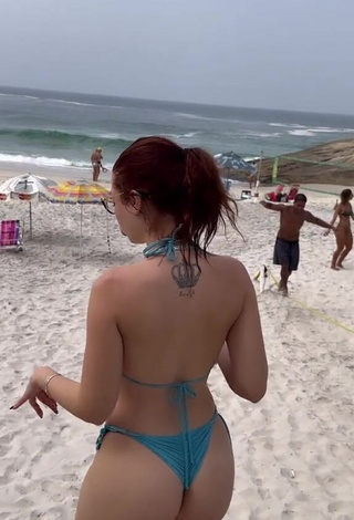 3. Erotic Cibelly Ferreira Shows Butt at the Beach (Side Boob)