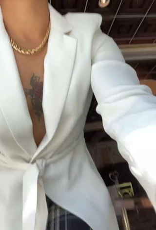 2. Cute Crissa Jackson Shows Cleavage in White Top (Side Boob)