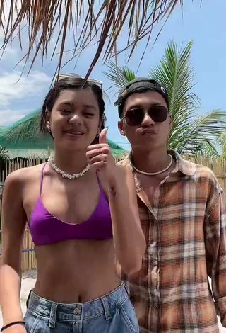 4. Hottie Eya Borja Shows Cleavage in Violet Bikini Top