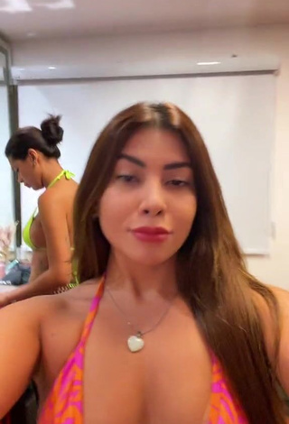 Cute Ingrid Ohara Shows Cleavage in Bikini Top (Side Boob)