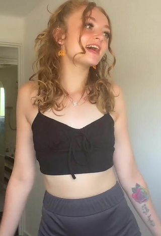 3. Cute Leah Allington in Black Crop Top