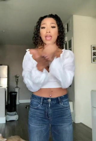 2. Sexy Leilani Green in White Crop Top