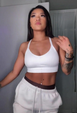 Hot Leilani Green in White Crop Top