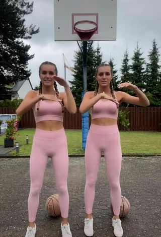 5. Sultry Leonie & Sophie Leso in Pink Leggings