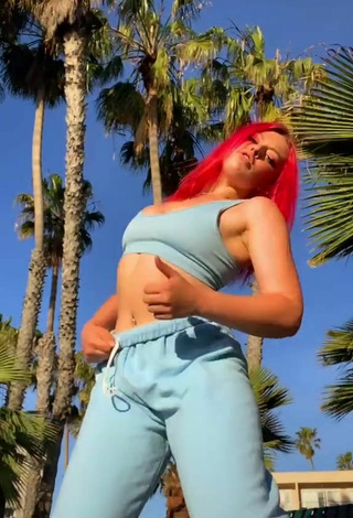 5. Sexy Lexi Nitz in Blue Crop Top