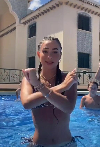 2. Beautiful Lola Moreno Marco in Sexy Leopard Bikini at the Swimming Pool