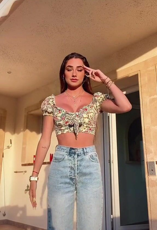 2. Sexy Lola Moreno Marco in Floral Crop Top