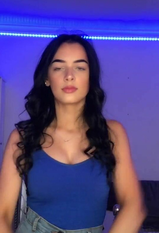 2. Titillating Lauren Kearns in Blue Top