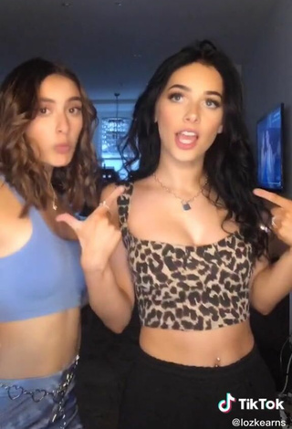 3. Seductive Lauren Kearns in Blue Crop Top