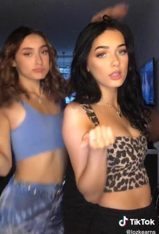 4. Seductive Lauren Kearns in Blue Crop Top