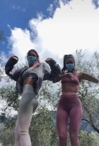 3. Sultry Arianna & Aurora in Grey Leggings