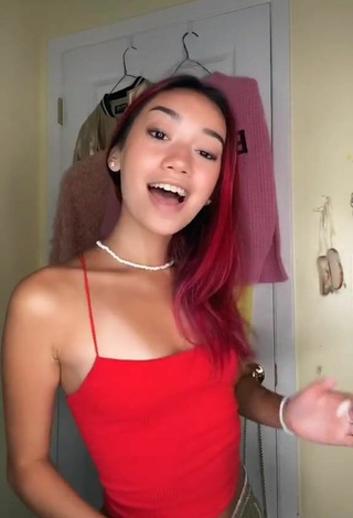 Sexy Baylee Christine in Red Top