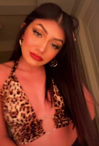 Titillating Meagan Garcia in Leopard Crop Top