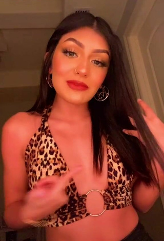 4. Titillating Meagan Garcia in Leopard Crop Top