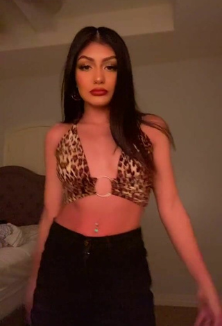 Sweetie Meagan Garcia in Leopard Crop Top