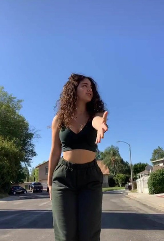 5. Sexy Melanie Riz in Green Crop Top