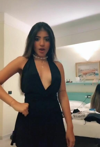 Sultry Melissa Tejada in Black Dress