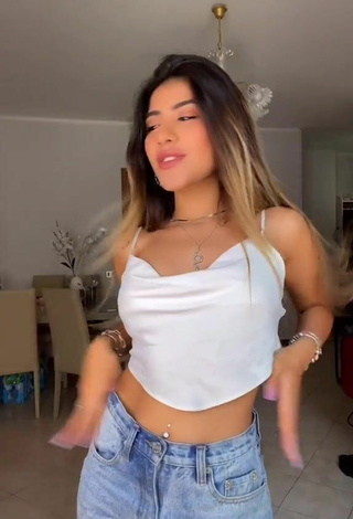 3. Cute Melissa Tejada in White Crop Top