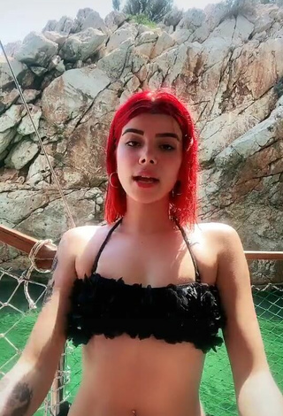 Sexy Merve Yalçın in Black Bikini