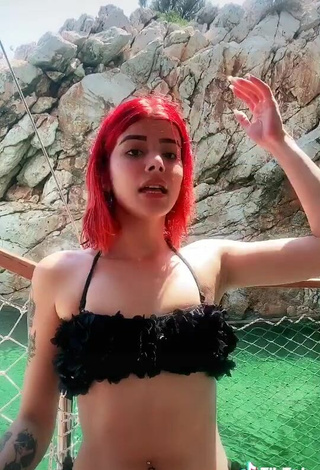 4. Sexy Merve Yalçın in Black Bikini