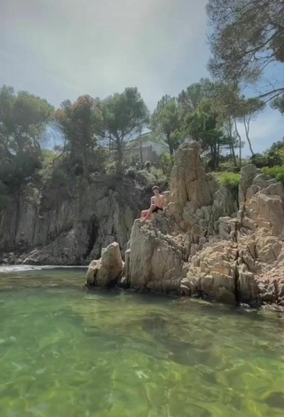 2. Sultry Mireia Jordà in Red Bikini at the Beach