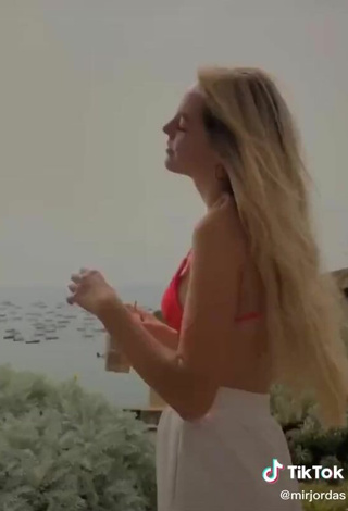 5. Sultry Mireia Jordà in Red Bikini at the Beach