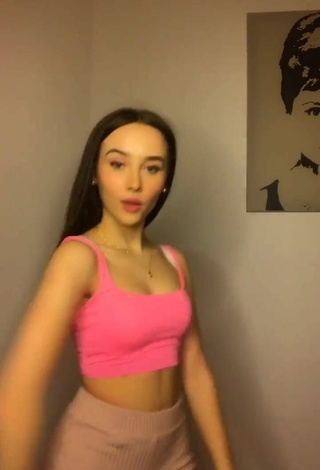 3. Luscious Nicole Sto in Pink Crop Top