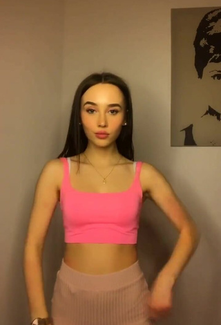 4. Luscious Nicole Sto in Pink Crop Top