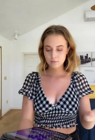 2. Luscious Reagan Yorke in Checkered Crop Top