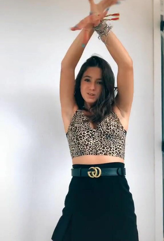 4. Sweetie Rebecca Gradoni in Leopard Crop Top